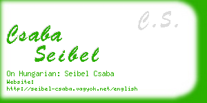 csaba seibel business card